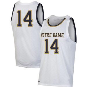 14NotreDameFightingIrishUnderArmourThrowbackReplicaBasketballJersey-White