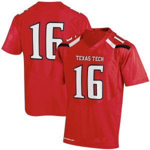 16TexasTechRedRaidersUnderArmourReplicaJersey-Red