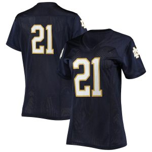 21NotreDameFightingIrishUnderArmourWomen_sReplicaFootballJersey-Navy