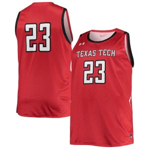23TexasTechRedRaidersUnderArmourReplicaBasketballJersey-Red
