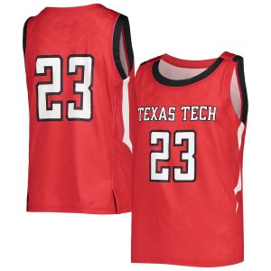 23TexasTechRedRaidersUnderArmourYouthReplicaBasketballJersey-Red