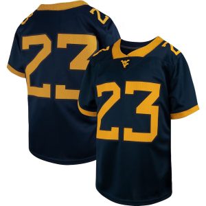 23WestVirginiaMountaineersUntouchableReplicaGameJersey-Navy