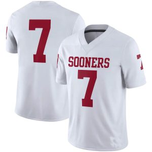 7OklahomaSoonersJordanBrandTeamGameJersey-White