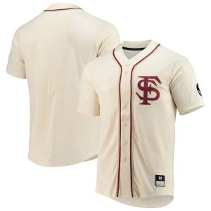 FloridaStateSeminolesNikeVaporUntouchableEliteReplicaFull-ButtonBaseballJersey-Natural