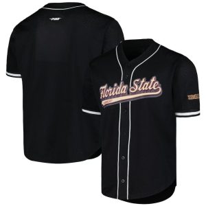 FloridaStateSeminolesProStandardMeshFull-ButtonReplicaBaseballJersey-Black-1