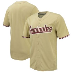FloridaStateSeminolesReplicaFull-ButtonBaseballJersey-Gold-1