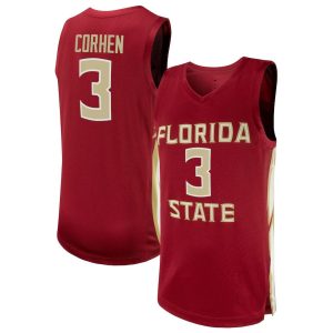 FloridaStateSeminoles_3CameronCorhenNILBasketballReplicaPlayerJersey-Garnet