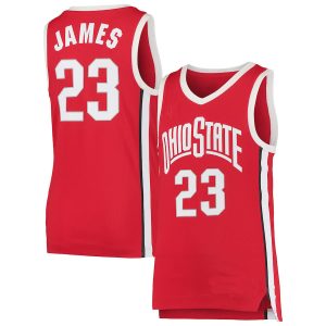 LeBronJamesOhioStateBuckeyesNikeYouthReplicaBasketballJersey-Scarlet