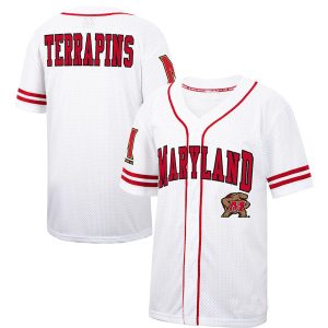 MarylandTerrapinsColosseumFreeSpiritedBaseballJersey-WhiteRed