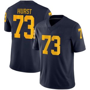 MauriceHurstMichiganWolverinesJordanBrandGameJersey-Navy