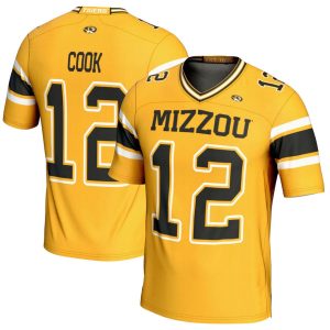 MissouriTigers_12BradyCookGameDayGreatsNILPlayerFootballJersey-Gold-1