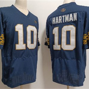 N.DameFightingIrish_10SamHartmanNavyWithNameLimitedStitchedJersey