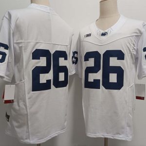 PennStateNittanyLions_26SaquonBarkleyWithoutNameWhiteFUSECollegeFootballJersey